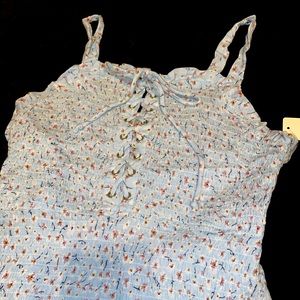 Blue floral sundress, size medium.